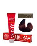 رنگ مو آلبورا شماره 5.5 قهوه ای ماهاگونی سری ماهاگونی مسی ALBURA PROFESSIONAL HAIR DYE MAHOGANY COPPER SERIES NUMBER 5.5 100M