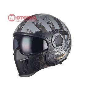 کلاه کاسکت Cyril مدل F9 طوسی قهوه ای