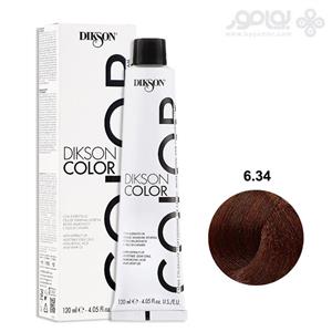 رنگ موی بدون سولفات دیکسون شماره 6.34 رنگ تیتیان تیره حجم 120 میل
