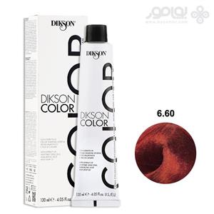 رنگ موی بدون سولفات دیکسون شماره 6.60 رنگ قرمز یاقوتی غلیظ
