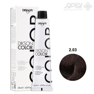 رنگ موی بدون سولفات دیکسون شماره 2.03 رنگ COFFEE حجم 120 میل