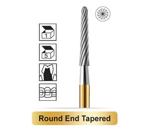 فرز کارباید مخروطی ته گرد 12 و 30 پره توربین - Dentalree  12  016  ISO 197071/212R