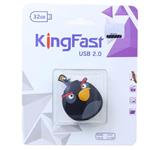 فلش 32 گیگابایت فانتزی طرح انگری برد مشکی کینگ فست KING FAST