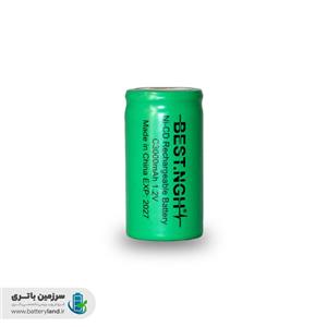 باتری شارژی سایز متوسط C نیکل کادمیوم 1.2 ولت 3000 میلی آمپر بست BEST