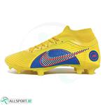 کفش فوتبال نایک مرکوریال ساق دار طرح اصلی Nike Mercurial Suoerfly Yellow