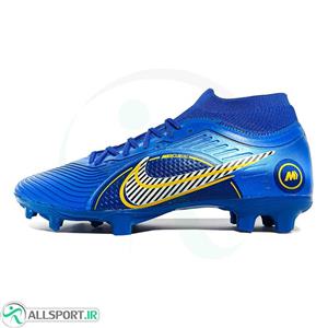 کفش فوتبال نایک مرکوریال ساق دار طرح اصلی Nike Mercurial Suoerfly Blue 