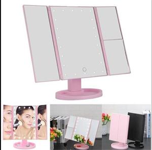 آینه آرایشی رومیزی ال ای دی دار تاشو درب دار شانگروئی ( Xiangruei mirror )