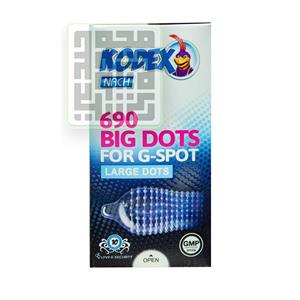 کاندوم کدکس KODEX مدل خاردار بیگ دات 690G SPOT تعداد 12 عددی