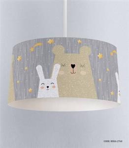 لوستر اتاق کودک پسرانه طرح خرگوش و خرس مدل Happy Rabbit