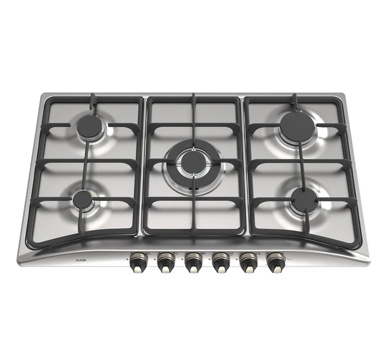 اجاق گاز صفحه ای آلتون مدل S501 T استیل 5 شعله