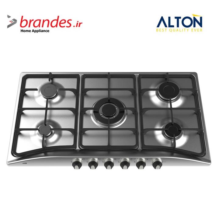 اجاق گاز صفحه ای آلتون مدل S501 T استیل 5 شعله
