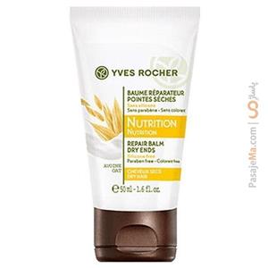 بوم ترمیم کننده خشکی نوک موها و ضد موخوره ایوروشه Yves Rocher Nutrition Baume Réparateur Pointes Sèches 