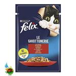 پوچ گربه فلیکس با طعم گوشت در ژله Purina Felix with Beef in Jelly وزن ۸۵ گرم