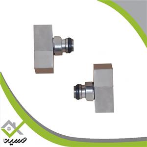 شیر حوله خشک کن برنجی مدل فلت کروم مات