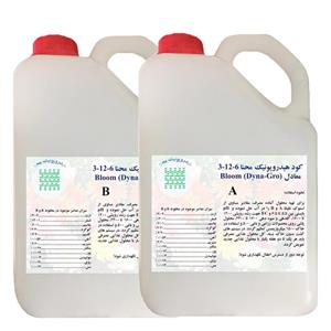 ست کود هیدروپونیک مایع دوره گلدهی محنا حجم 2 لیتری