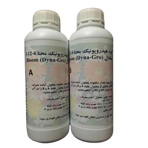 ست کود هیدروپونیک مایع دوره گلدهی محنا حجم 1 لیتری