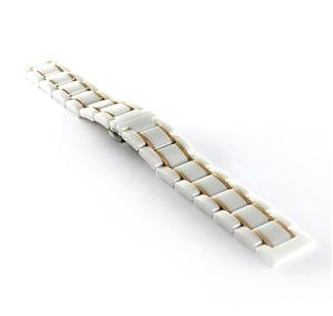 بند ساعت سرامیک  سفید رزگلد  مناسب برای Smart Watch 20mm