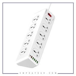 چند راهی برق و شارژر الدینیو LDNIO SC10610 QC3.0 PD Power Strip
