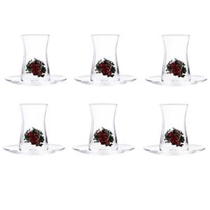 ست فنجان و نعلبکی 12 پارچه پاشاباغچه مدل هیبلی کد 95483