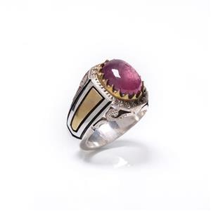 انگشتر یاقوت سرخ مردانه کد 825