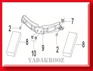 پلیت اتصال کاور باک TNT15i F08-9 INNER PLATE LINKAGE, FUEL TANK