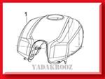 باک قرمز بدون برچسب یورو۴ TNT15i F07-1C FUEL TANK ASSY.,RED F9,without sticker