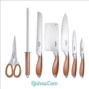 سرویس چاقو آشپزخانه 8 پارچه شفر کد 27 استیل