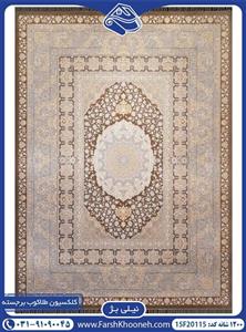 فرش طرح نیلی بژ 1200 شانه کد: 20115