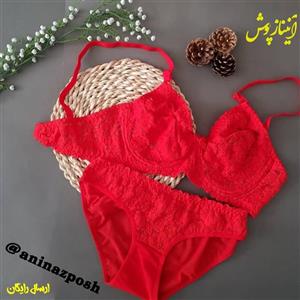 ست شورت و سوتین تور دانتل  مدل جدید زیبا  در گالری لباس زیر آنینازپوش