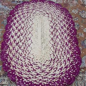 سفره حصیری بیضی رنگی در ابعاد 120در80 بسیار خوش بافت و تمیز