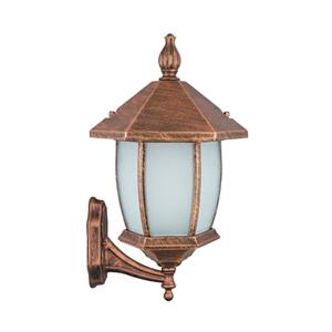 چراغ دیواری پارکی تکشیدفام مدل ویکتوریا خمره ای کد 8106-16