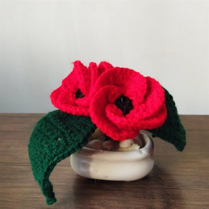 مینی گلدان بافتنی