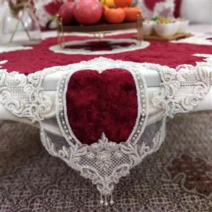 رومیزی مربع کارشده مخصوص شب یلدا