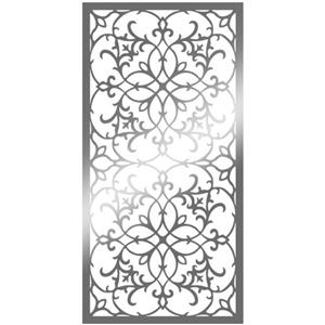 تایل سقفی مولتی استایل نقره ای مدل 1225 سایز 120x60 سانتی متر همراه با طلق دوغی