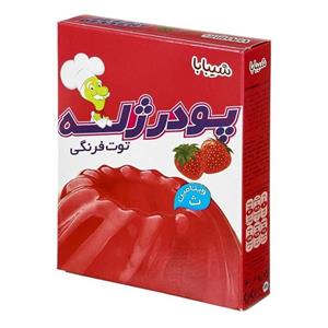 پودر ژله طعم توت‌فرنگی شیبابا(غنی شده با ویتامین ث)