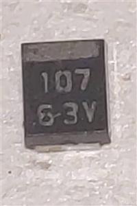 15 عدد خازن 100 میکروفاراد تانتالیوم smd \n6 ولت