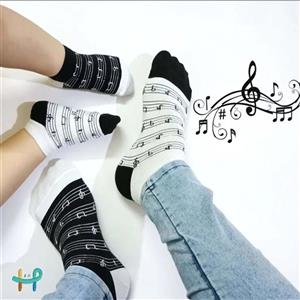 جوراب طرح  موزیک  ست مادر و کودک نخ پنبه مچی جفتی 20ت