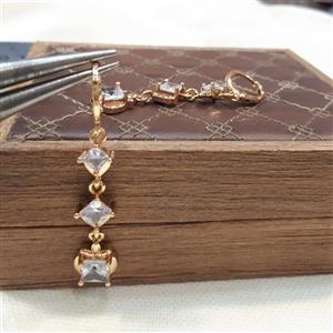 گوشواره آویز دار  نگین دار