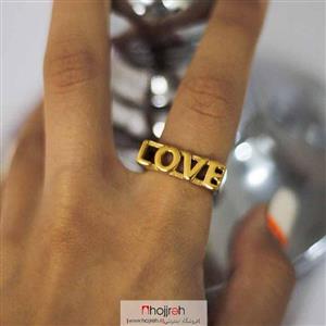 انگشتر استیل زنانه طرح لاو LOVE کد D175