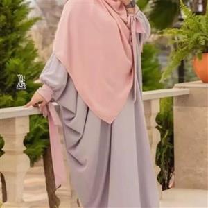 مانتوعبایی ترکیبی دو رنگ مدل ملیحا ماه شو مزون