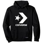 هودی مردانه و پسرانه اسپرت کلاهدار تو کرکی مناسب سرما طرح converse  رنگ مشکی