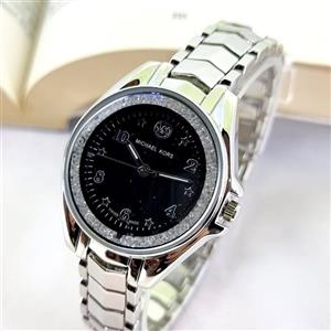 ساعت مچی زنانه استیل براق موتور ژاپن برند کارن دور نگین