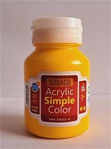 رنگ اکریلیک ساده سوداکو 125 میل زرد لیمویی کدacrylic simple 2307\n