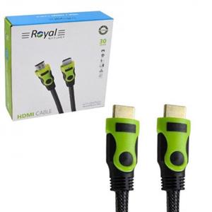 کابل (1 + 14) HDMI 1.4 کنفی طول 30 متر رویال (Royal)\n