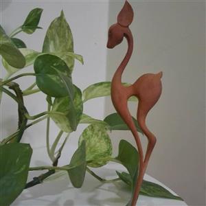 تندیس غزال چوبی