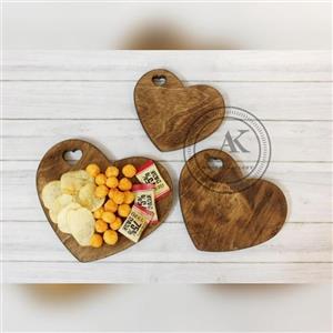 تخته سرو چوبی طرح قلبی 3عددی\n 