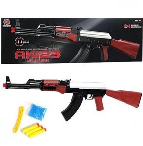 اسباب بازی تفنگ طرح ژله ای ساچمه فومی مدل AK123 