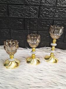 جاشمعی سه سایز نگین دار استوانه ( عمده و تک)