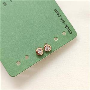 گوشواره میخی نگین دار طلایی