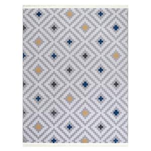 گلیم فرش ماشینی کاشان رنگ طوسی 4متری